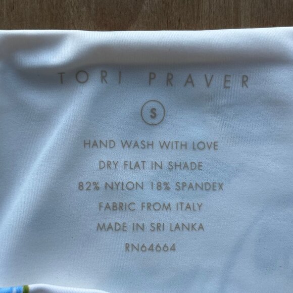 TORI PRAVER CAILA BOTTOM Women’s Ruched Sides Floral Lined Bikini Bottoms sz S - Picture 4 of 6